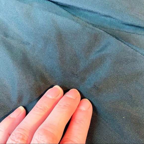 Adidas three stripe black blue cinch waist cropped athletic pants S - Picture 3 of 10